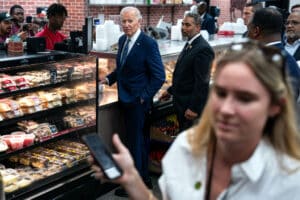 Clean Up, Aisle Joe: POTUS Putters Around Nevada Supermarket, Has No Idea What's Going On [Watch]