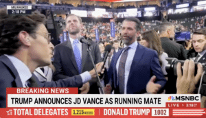 'Get Outta Here!': Trump Jr. Torches 'MSDNC' Reporter for Claiming Father Was 'A Divisive Figure' [Watch]